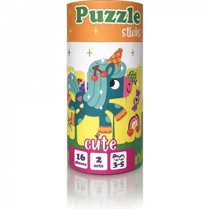 Set puzzle-uri din betisoare Lama si Unicorn, 16 piese Roter Kafer RK1090-01 [4]