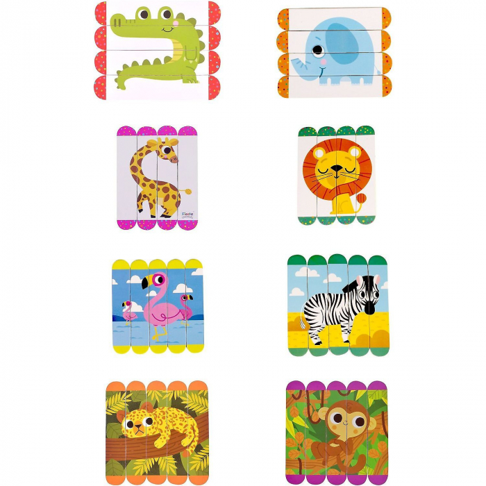 Set puzzle-uri din betisoare lemn - Animale salbatice Fiesta Crafts FCT-2931 [2]