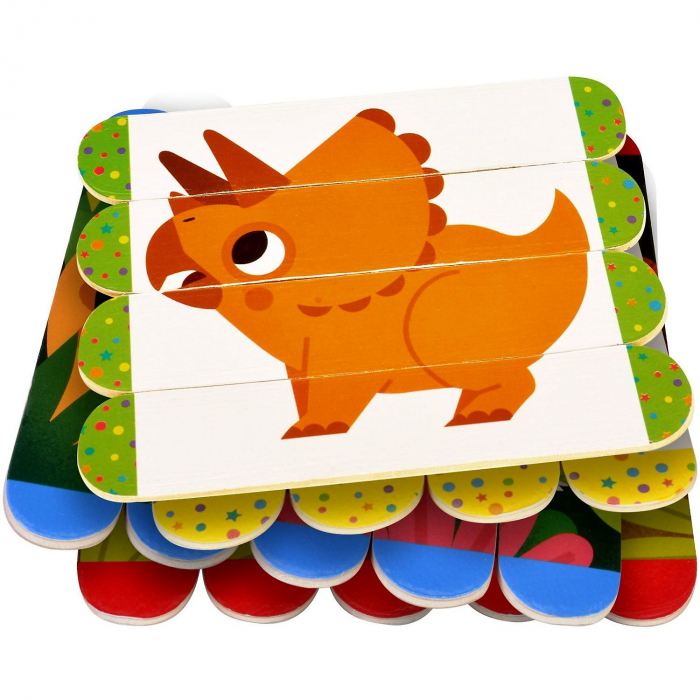 Set puzzle-uri din betisoare lemn - Dinozauri Fiesta Crafts FCT-2933 [5]