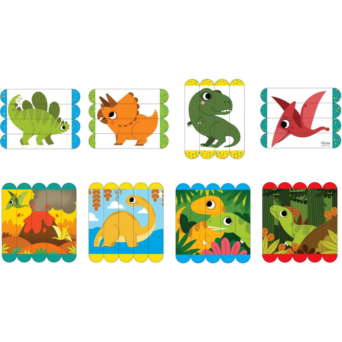 Set puzzle-uri din betisoare lemn - Dinozauri Fiesta Crafts FCT-2933 [4]
