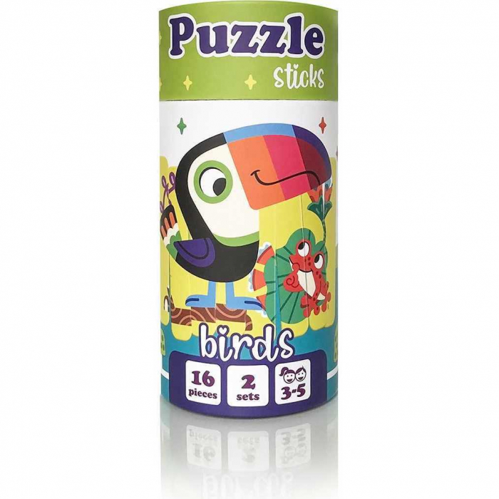 Set puzzle-uri din betisoare Pasari, 16 piese Roter Kafer RK1090-04 [2]