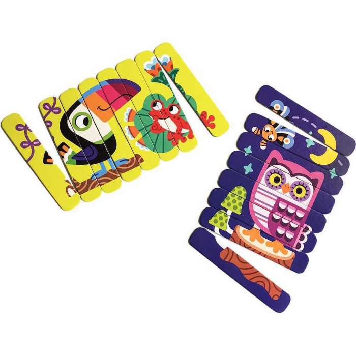Set puzzle-uri din betisoare Pasari, 16 piese Roter Kafer RK1090-04 [3]