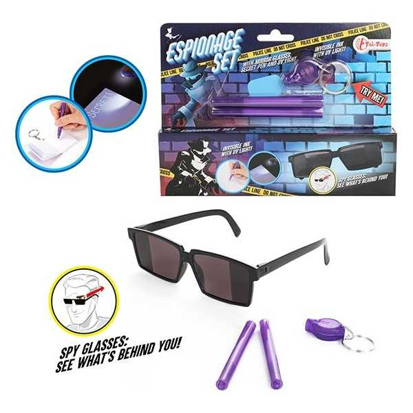 Set spionaj format din ochelari spion, 2 pixuri invizibile si lanterna UV Toi-Toys TT35137A [3]