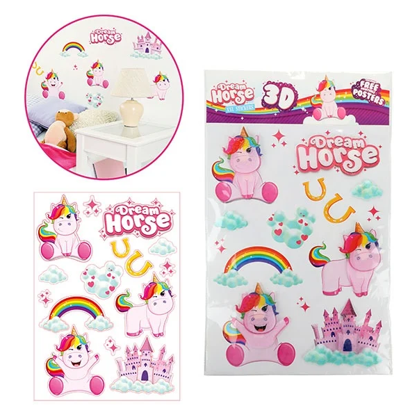 Set stickere perete 3D Unicorn Dream Horse Toi-Toys TT46144A [5]
