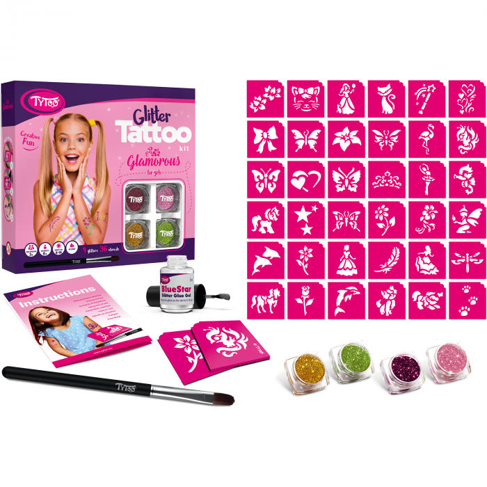 Set tatuaje temporare cu sclipici Glamorous Tytoo KKCTT2213016 [2]