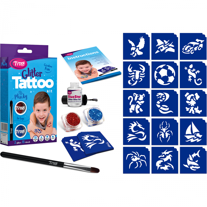 Set tatuaje temporare cu sclipici Plucky Tytoo KKCTT2213011 [3]