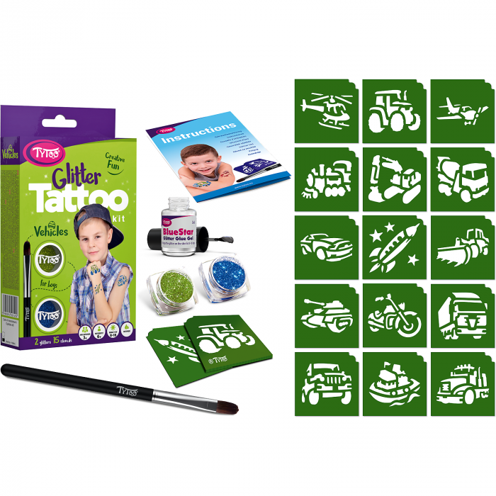 Set tatuaje temporare cu sclipici Vehicles Tytoo KKCTT2213013 [3]