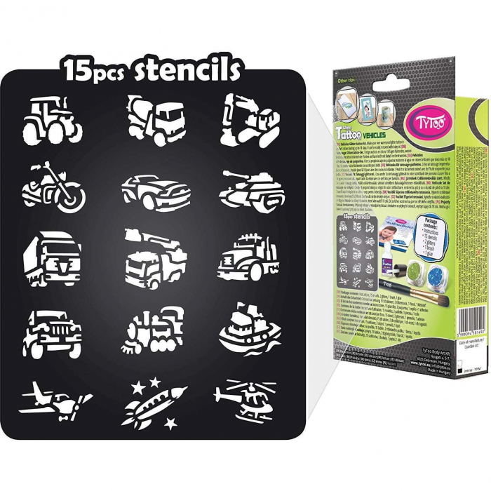 Set tatuaje temporare cu sclipici Vehicles Tytoo KKCTT2213013 [4]