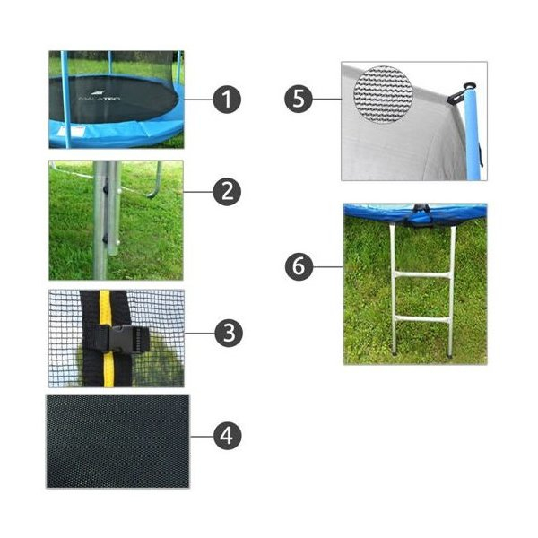 Set Trambulina 252 cm cu plasa si scarita  Malatec MY2763 [2]
