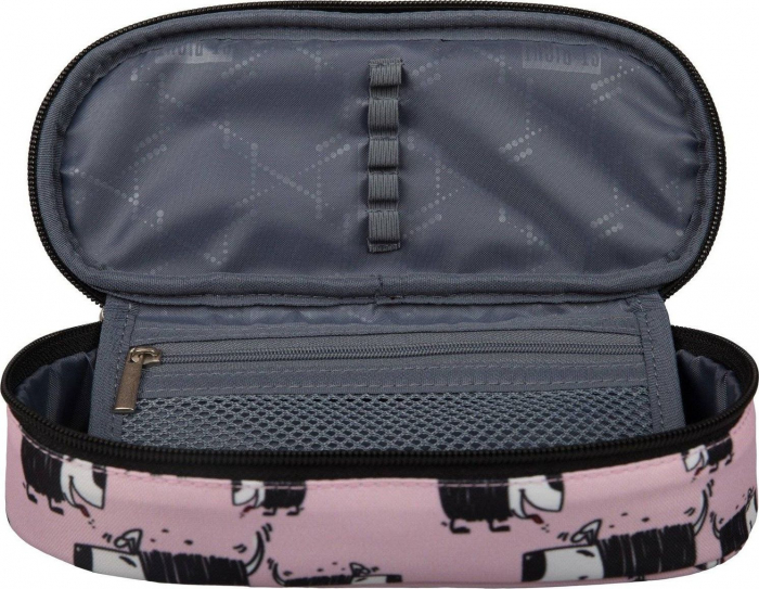 Set  Ghiozdan școală ST.RIGHT,ergonomic + penar, roz, cu 3 compartimente BP-26 Câini [9]