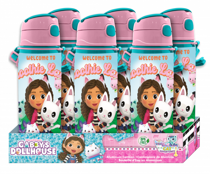STICLA DE APA, ALUMINIU, CUREA, 600 ML Gabby's Dollhouse [2]