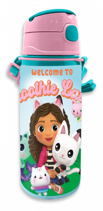 STICLA DE APA, ALUMINIU, CUREA, 600 ML Gabby's Dollhouse [1]