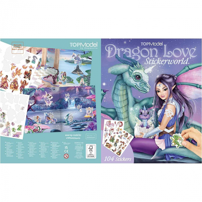 Top Model Autocolante Stickerworld Dragon Love Depesche PT11909 [4]