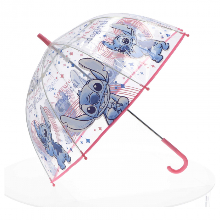 Umbrela transparenta PVC  Stitch , diametru  70 cm [4]