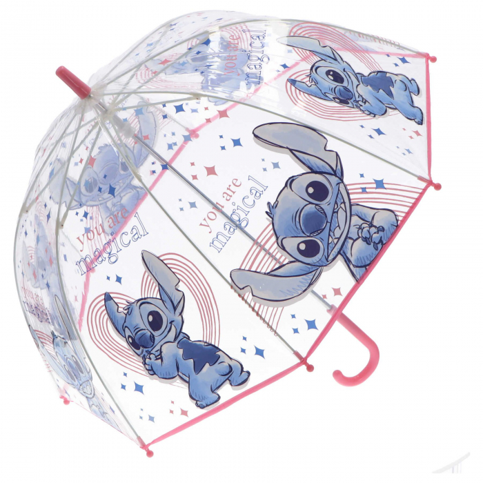 Umbrela transparenta PVC  Stitch , diametru  70 cm [2]