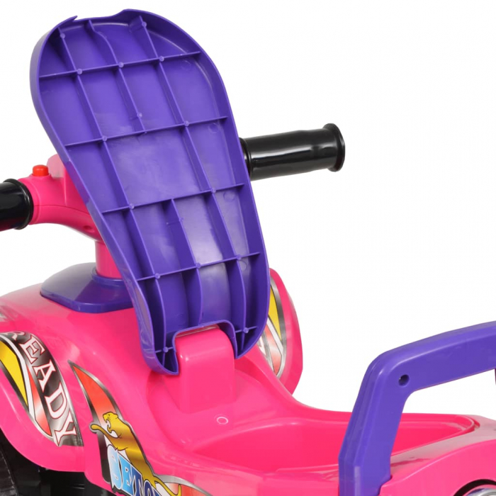 vidaXL ATV de plimbare pentru copii cu sunet și lumină roz și violet [7]