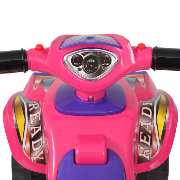 vidaXL ATV de plimbare pentru copii cu sunet și lumină roz și violet [4]