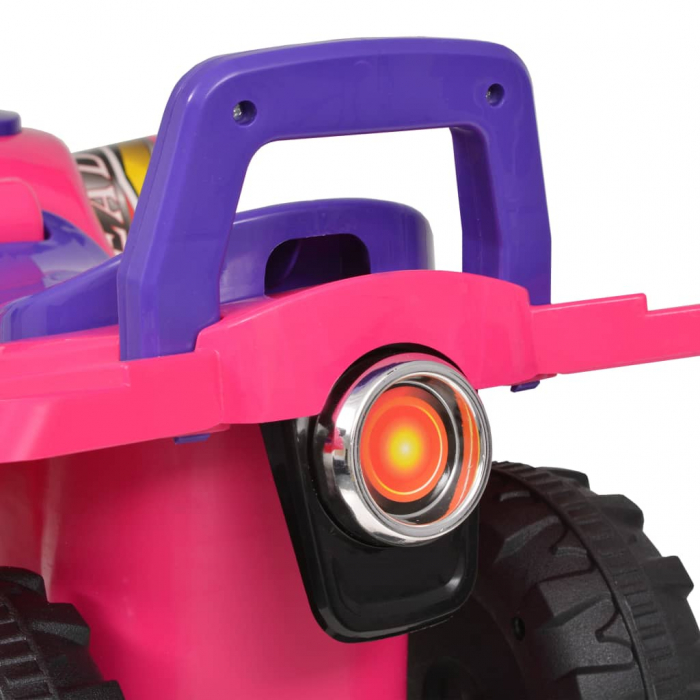 vidaXL ATV de plimbare pentru copii cu sunet și lumină roz și violet [6]