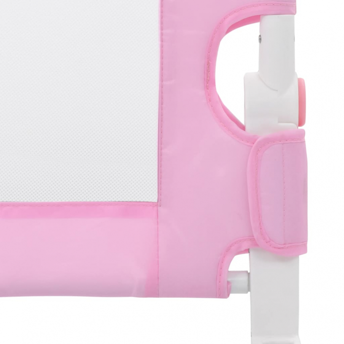 vidaXL Balustradă de protecție pat copii, roz, 120 x 42 cm, poliester [5]