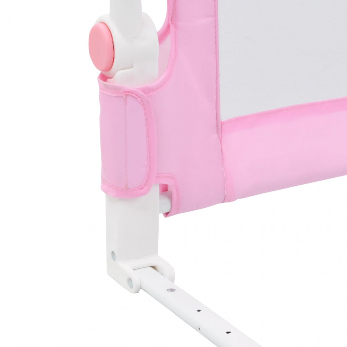 vidaXL Balustradă de protecție pat copii, roz, 120 x 42 cm, poliester [6]