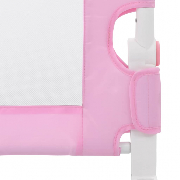 vidaXL Balustradă de protecție pat copii, roz, 180x42 cm, poliester  [5]