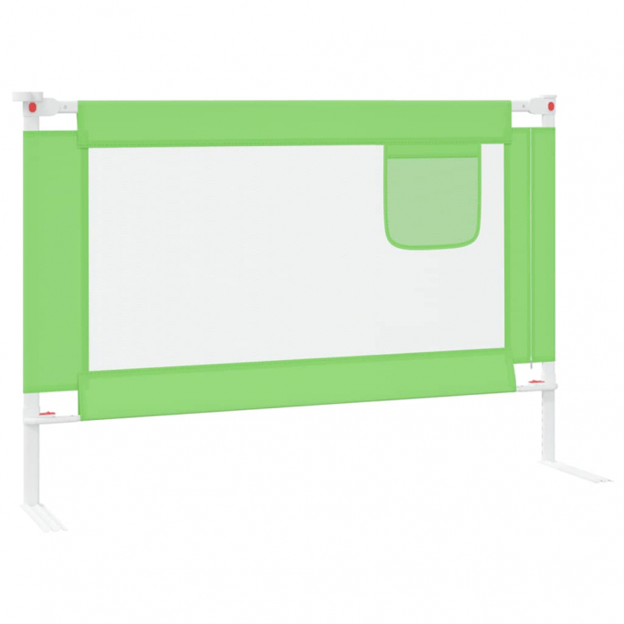 vidaXL Balustradă de protecție pat copii, verde, 100x25 cm, textil [4]