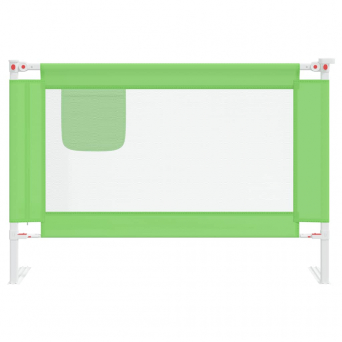 vidaXL Balustradă de protecție pat copii, verde, 100x25 cm, textil [3]
