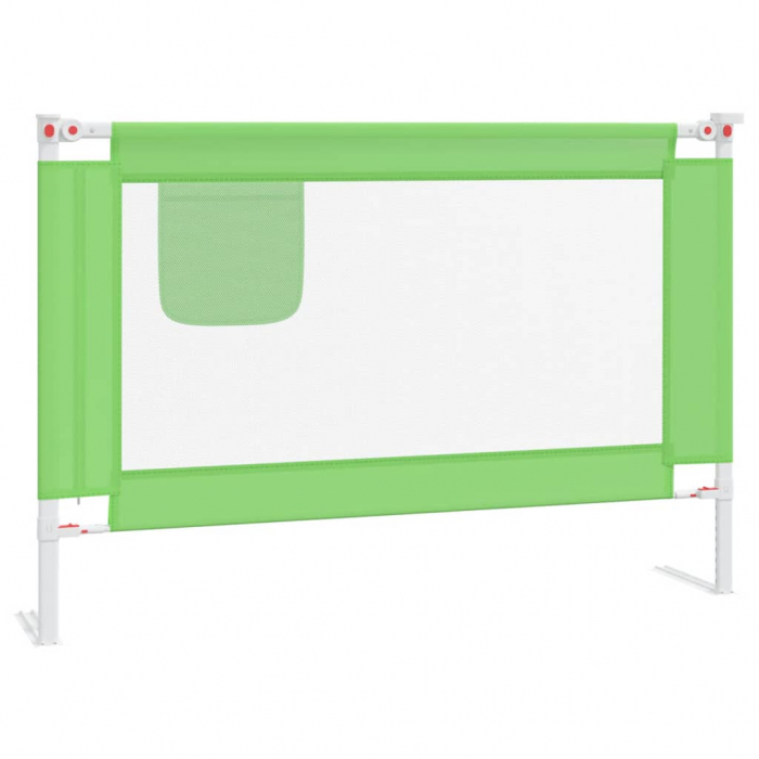 vidaXL Balustradă de protecție pat copii, verde, 100x25 cm, textil [2]