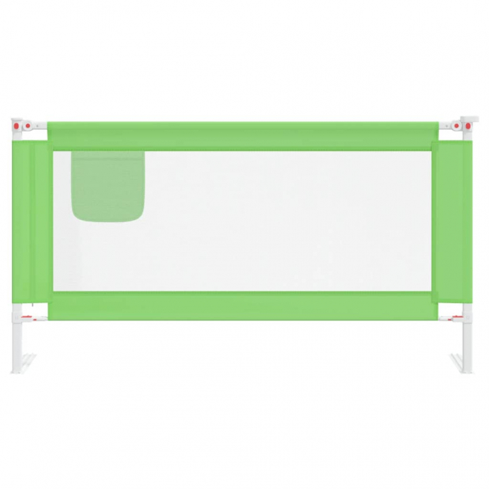 vidaXL Balustradă de protecție pat copii, verde, 160x25 cm, textil [3]
