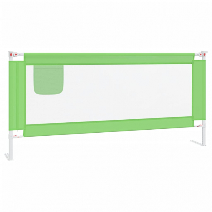 vidaXL Balustradă de protecție pat copii, verde, 200x25 cm, textil [2]