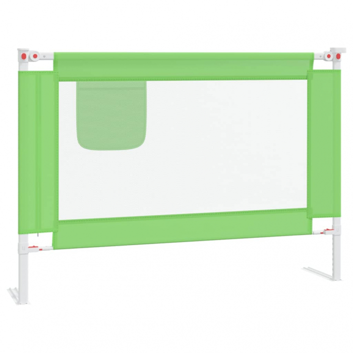 vidaXL Balustradă de protecție pat copii, verde, 90x25 cm, textil [2]
