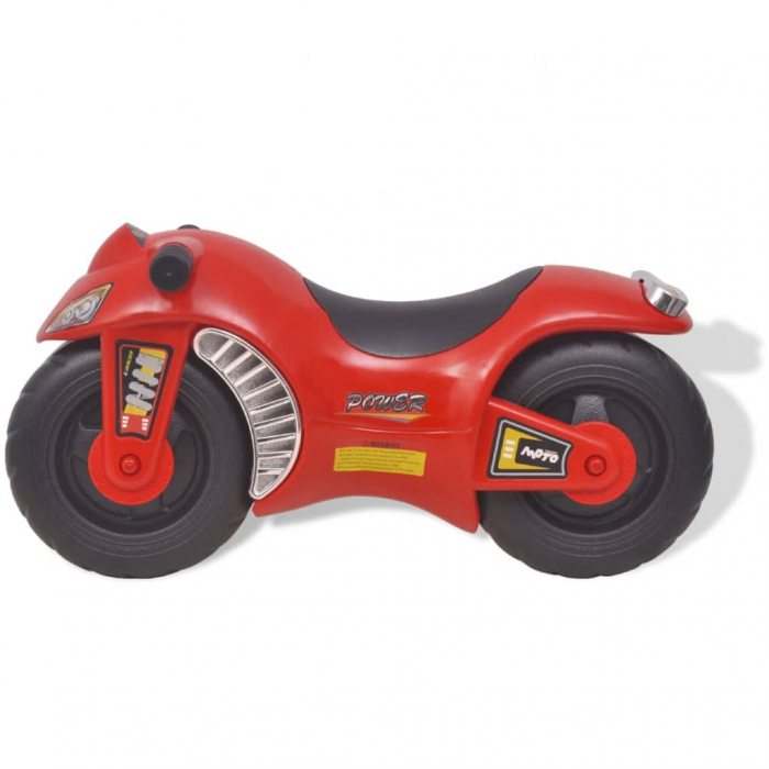 vidaXL Motocicletă fără pedale din plastic pentru copii, roșu [3]