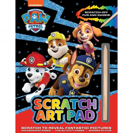 Activitati extracurriculare - Caiet cu Fise Razuibile si activitati Paw Patrol Scratch Art Pad Alligator AB3324PWSR