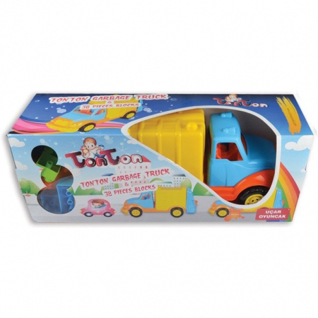 Camion pentru gunoi 48 cm cu 38 piese constructie Ucar Toys UC86 [1]