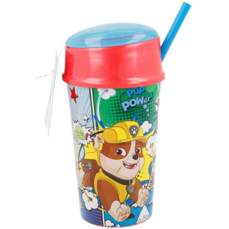 Sisteme Siguranta - Cana cu pai, capac si compartiment alimente Paw Patrol 400 ml SunCity STF18901