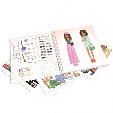 Carte cu stickere TOPModel Dress Me Up Live Love [3]