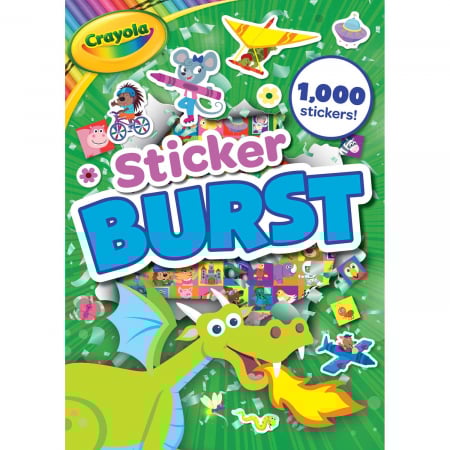 Activitati extracurriculare - Carte de activitati cu peste 1000 de stickere Crayola Sticker Burst Alligator AB3114CYSBG