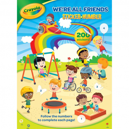 Activitati extracurriculare - Carte de activitati cu stickere pe numere Crayola, 200 stickere Alligator AB3390CYSBG2