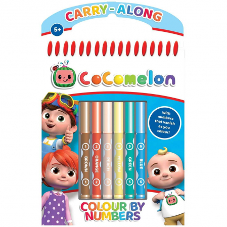 SCOALA SI GRADINITA - Carte de colorat Cocomelon cu 6 carioci incluse Alligator AB3314CMCN