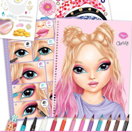Carte de colorat Create Your Make-Up Top Model Depesche PT10728 [0]