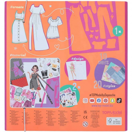 Carte de colorat Create Your TOPModel Design Studio Depesche PT12045 [1]