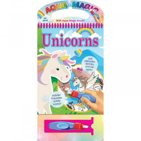 SCOALA SI GRADINITA - Carte de colorat cu apa Aqua Magic Unicorni Alligator AB3217UNAM