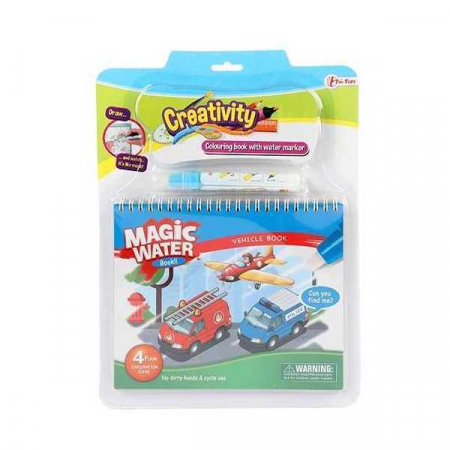SCOALA SI GRADINITA - Carte de colorat cu apa Transport Toi-Toys TT46845C