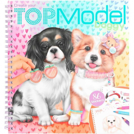 Alte accesorii scolare - Carte de colorat cu stickere Doggy Depesche PT12164