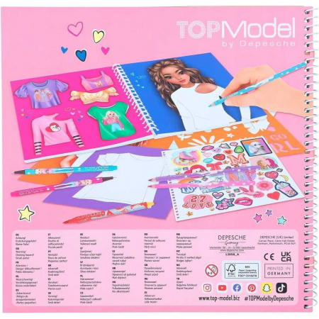 Carte de colorat TOPModel T-Shirt Designer Depesche [4]