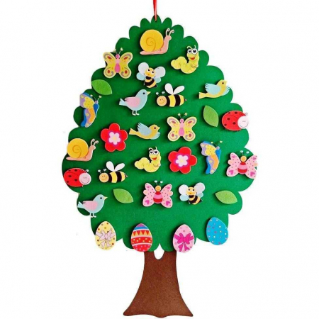 Copac din fetru cu 27 decoratiuni 100x64 cm Bambinice BN048 [0]