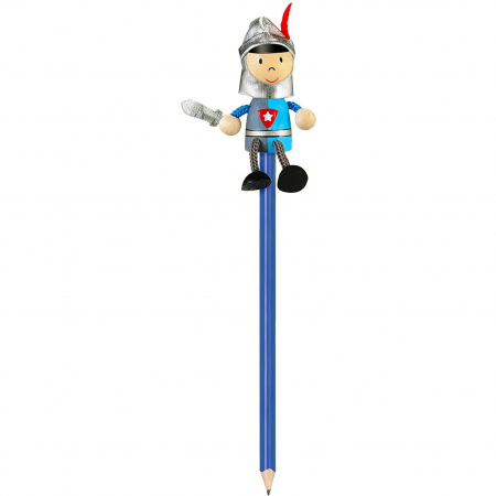 Instrumente de scris si desen - Creion cu figurina lemn Cavaler Fiesta Crafts FCP-5033