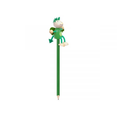 Creion cu figurina lemn Dragonul Verde Fiesta Crafts FCP-5165 [2]