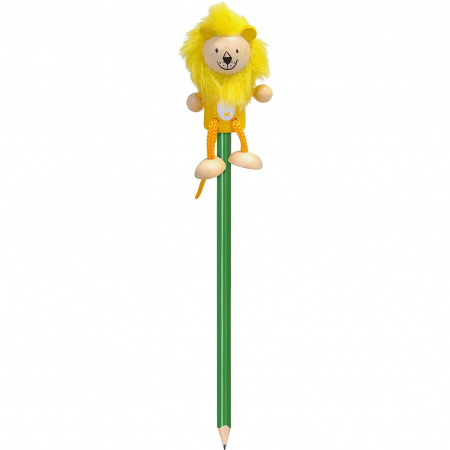 Instrumente de scris si desen - Creion cu figurina lemn Leu Fiesta Crafts FCP-5070
