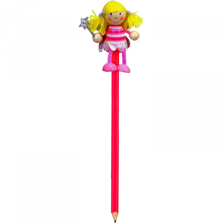 Instrumente de scris si desen - Creion cu figurina lemn Zana Fiesta Crafts FCP-5007
